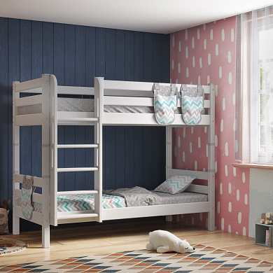 Недорогие Кровать Соня вариант 9 двухъярусная с прямой лестницей с доставкой по Екатеринбургу предлагает интернет-магазин Мебелька! Здесь вы можете выбрать и купить детскую мебель по доступной цене.