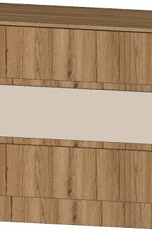 Комод Ленора 3 ящика Дуб вотан/Кашемир