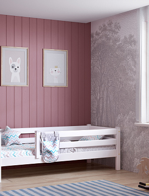 Недорогие Кровать Соня вариант 3 с защитой по периметру с доставкой по Екатеринбургу предлагает интернет-магазин Мебелька! Здесь вы можете выбрать и купить детскую мебель по доступной цене.