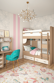 Недорогие Детская OSTIN с двухъярусной кроватью с доставкой по Екатеринбургу предлагает интернет-магазин Мебелька! Здесь вы можете выбрать и купить детскую мебель по доступной цене.