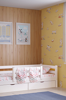 Недорогие Кровать Соня вариант 4 с защитой по центру с доставкой по Екатеринбургу предлагает интернет-магазин Мебелька! Здесь вы можете выбрать и купить детскую мебель по доступной цене.