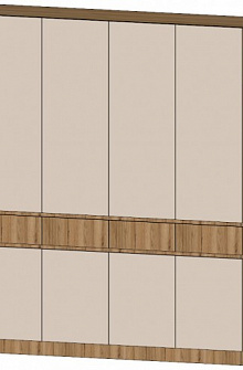 Ленора Шкаф 4х ств. Дуб вотан/Кашемир