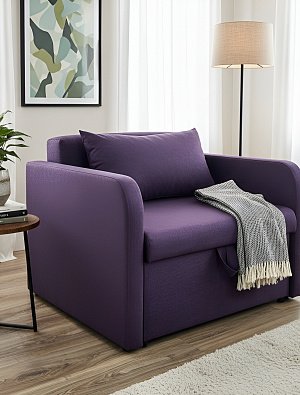 Кресло-кровать Некст с подлокотниками Plum