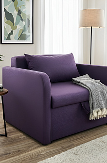 Кресло-кровать Некст с подлокотниками Plum