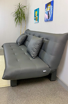 Диван-кровать Поло Стайл экокожа Dark Grey
