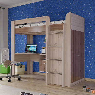 Недорогие Кровать-чердак Степ с доставкой по Екатеринбургу предлагает интернет-магазин Мебелька! Здесь вы можете выбрать и купить детскую мебель по доступной цене.