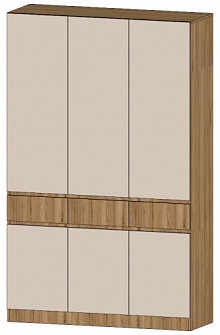 Шкаф Ленора 3х ств. Дуб вотан/Кашемир